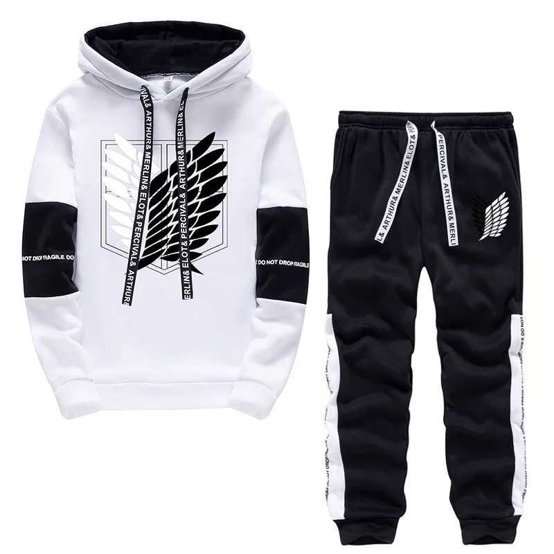 Men Tracksuit Two Piece Set 2024 Autumn and Winter Pullover Hoodies SweatshirtPants Suit Man Hoodies Set Tracksuit Men Luxury W251110