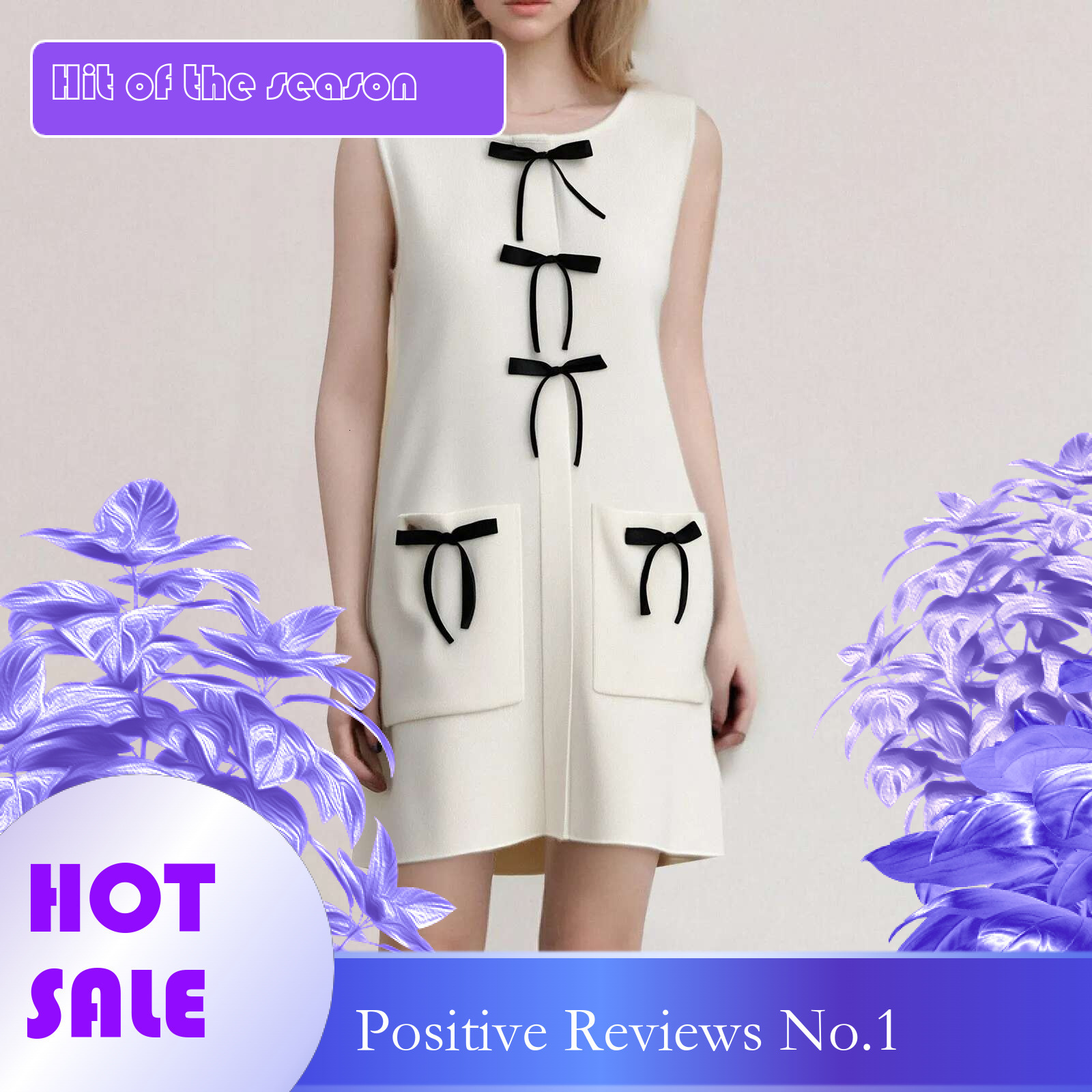 Dongdumaoyi Solid Bow Sleeveless Women Dresses O Neck A E Lady Dress Summer Elegant Beach Loose Holiday Knitted Female Vestidos