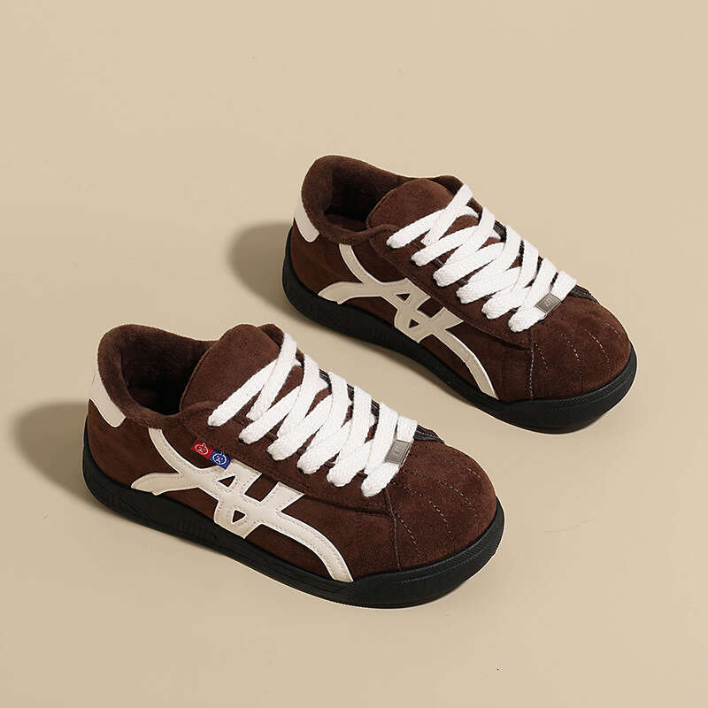 Hot-Selling Thick-Soled Fleece-Lined Women's Sneakers with Hidden Wedge, German Training Bread Shoes, Lightweight Autumn Sports Casual Shoes MZ86