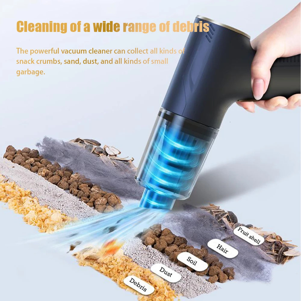 CENRR 98000PA Mini Car Vacuum Cleaner HandHeld Portable Wireless Vacuum Cleaner Powerful Cordless Vacuum Cleaner Home Appliance 251106