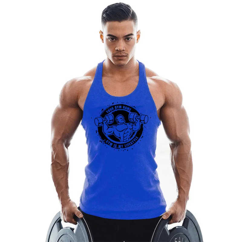 Summer Fitness Tank Top Men Bodybuilding 2025 Train Gyms Clothing Fitness Men Shirt Running Vest Cotton Singlets Muscle 250409