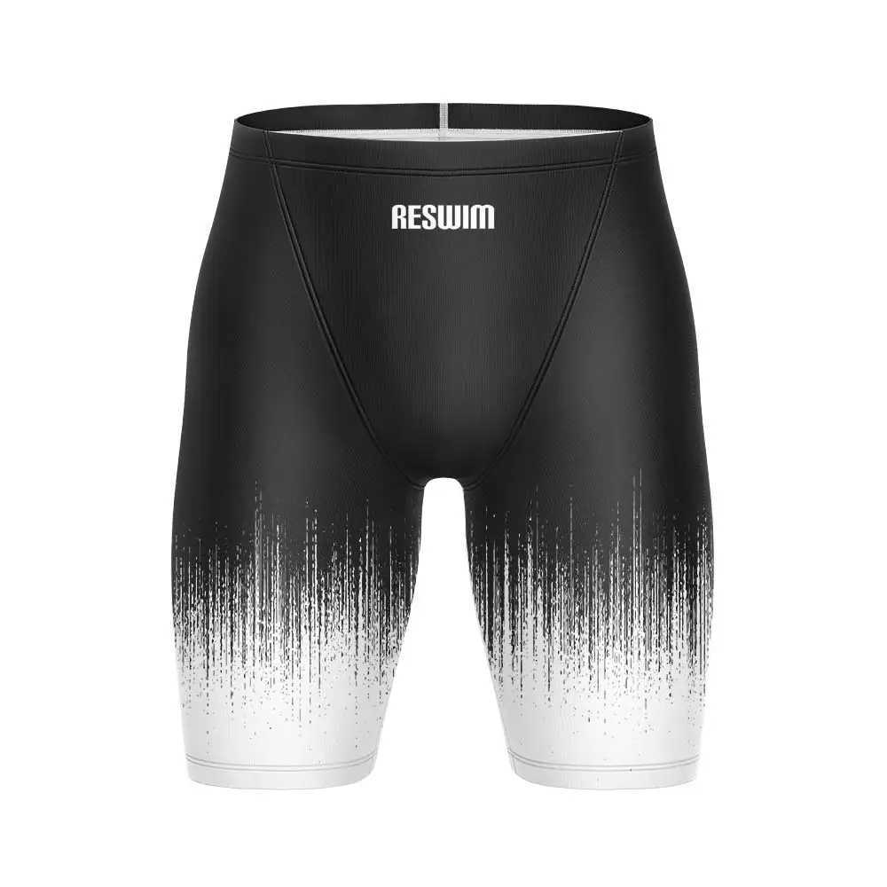 Summer Mens Swimming Jammer Endurance Exercise Training Swimsuit Beach Swimming Trunk 2025 Swimsuit Jammer Tight Surfing ShortsW250410