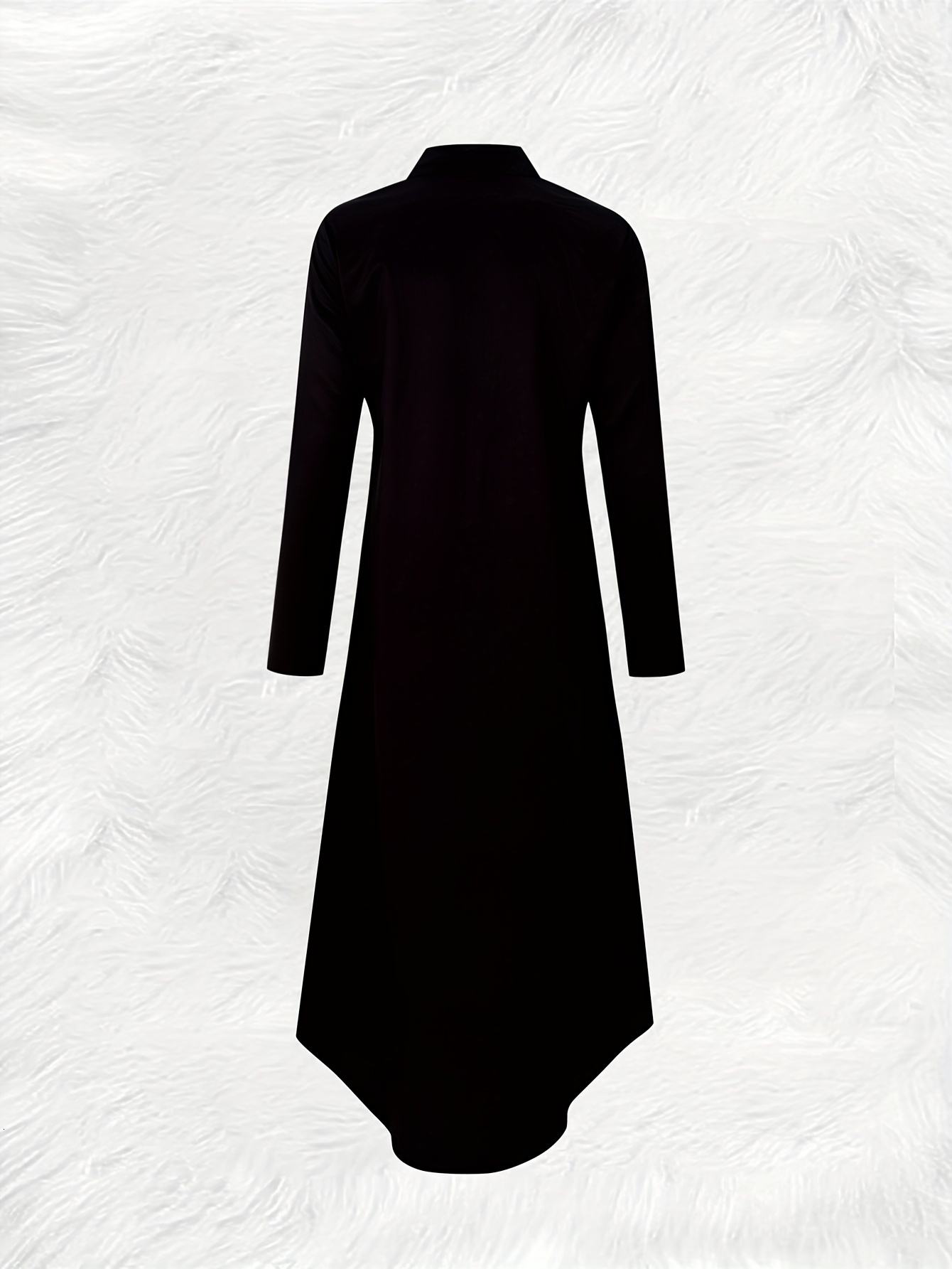 Disney Women's Long Sleeve Shirt Dress - Zootopia Cartoon Print Judy Hopps Nick Wilde Black White Contrast Color Collar Button Front, Machine Was