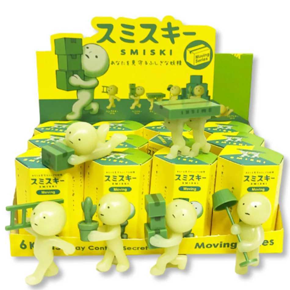 12pcs SMISKI Life Worker Series Glow-in-the-dark Doll Blind Box Corner Decorative Tabletop Model Christmas Toy Surprise Box Gift C251110