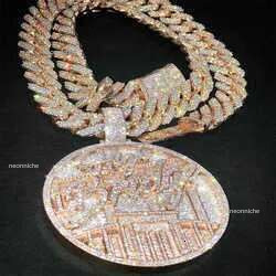 Custom Hip Hop Jewelry Rapper Letter Iced Out Baguette Initial Vvs Moissanite Pendant