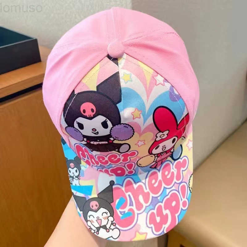 Sanrio Childrens Hat Spring Summer Cartoon Sun Hat Boys and Girls Baseball Cap Kuromi Duckbill Cap Little Girl H251110