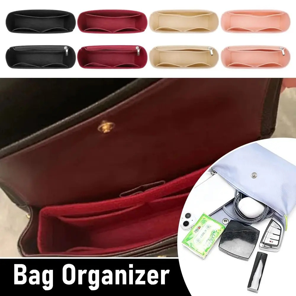 Multi-Pocket Bag The Liner Bag Felt Purse Insert Handbag Liner Bag Organizer for Mini Bag Storage Bag 251110