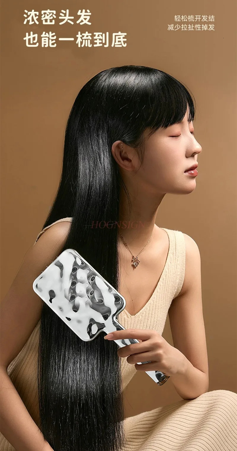 Upscale Style Massage Comb Fine Air Cushion Comb Large Comb Electroplated Crafted Gift Styling Tools 251107