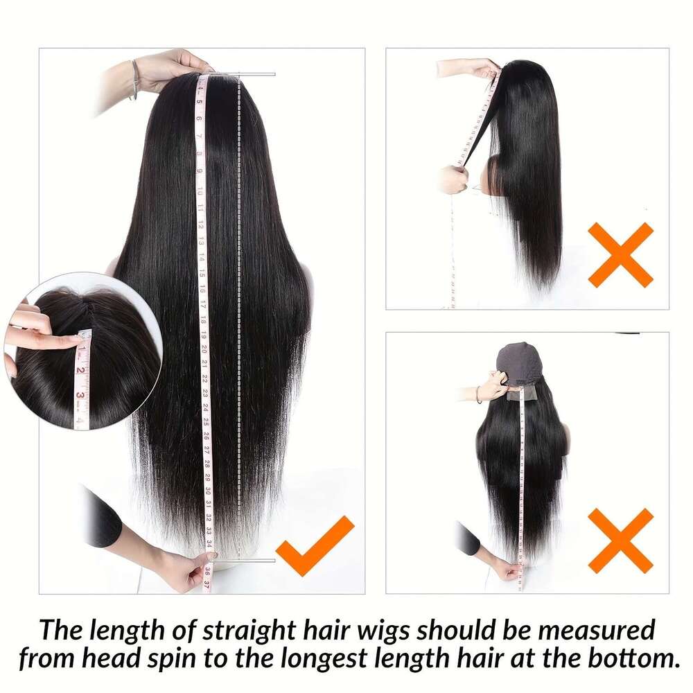 Sliky Straight With Bangs None Lace Front Unprocessed Virgin Human Hair Wigs Hine Made Glueless Wig Full Density Halloween Thanksgiving Christmas Vale