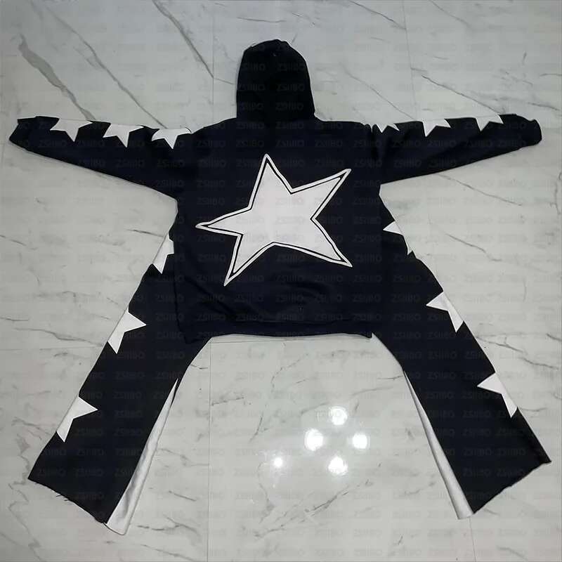 Fashion Star Letter Printed Long Sleeved Hooded Sweatshirt Y2k Hoodie Women Clothing Coat Top Jacket Pullover Sweatpant