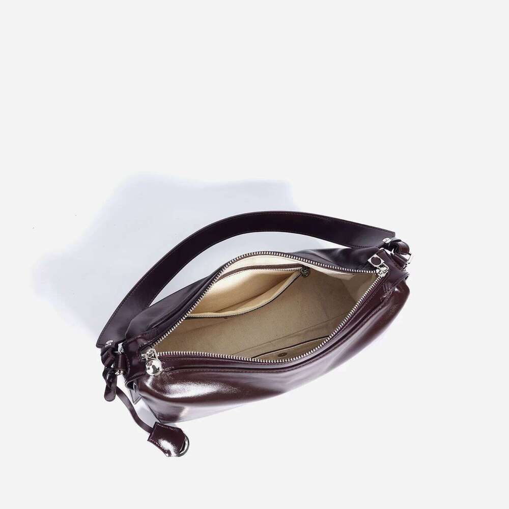 New Korean Style Genuine Leather Versatile Lazy Shoulder Crossbody Pillow Purse For Women Fashion Spacious Hobo Bag St251110