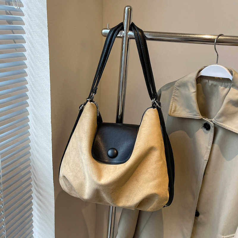 Frosted Large Capacity Backpack Women's Bag New High-end Single Shoulder Bag Versatile Crossbody Tote Bag