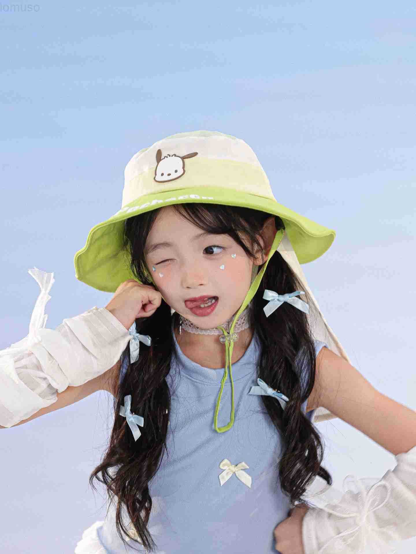 Sanrio Genuine Childrens Cartoon Cute Versatile Sun Protection UV Protection Summer Sunshade Fisherman Hat H251110
