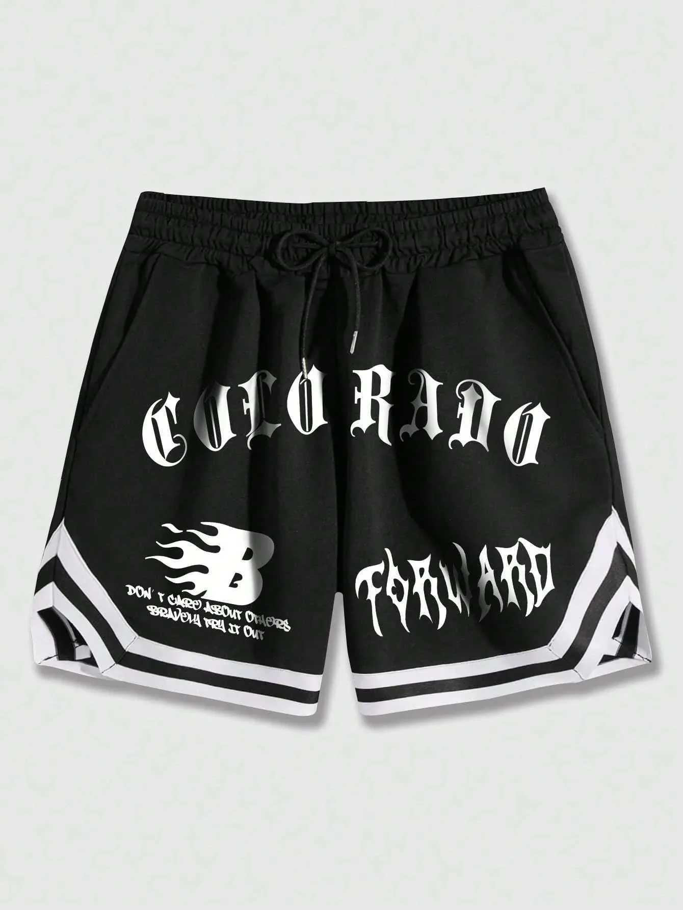 Summer childrens American hip-hop shorts childrens fashion letter printing beach shorts boys and girls sports shorts casual shorts X250410