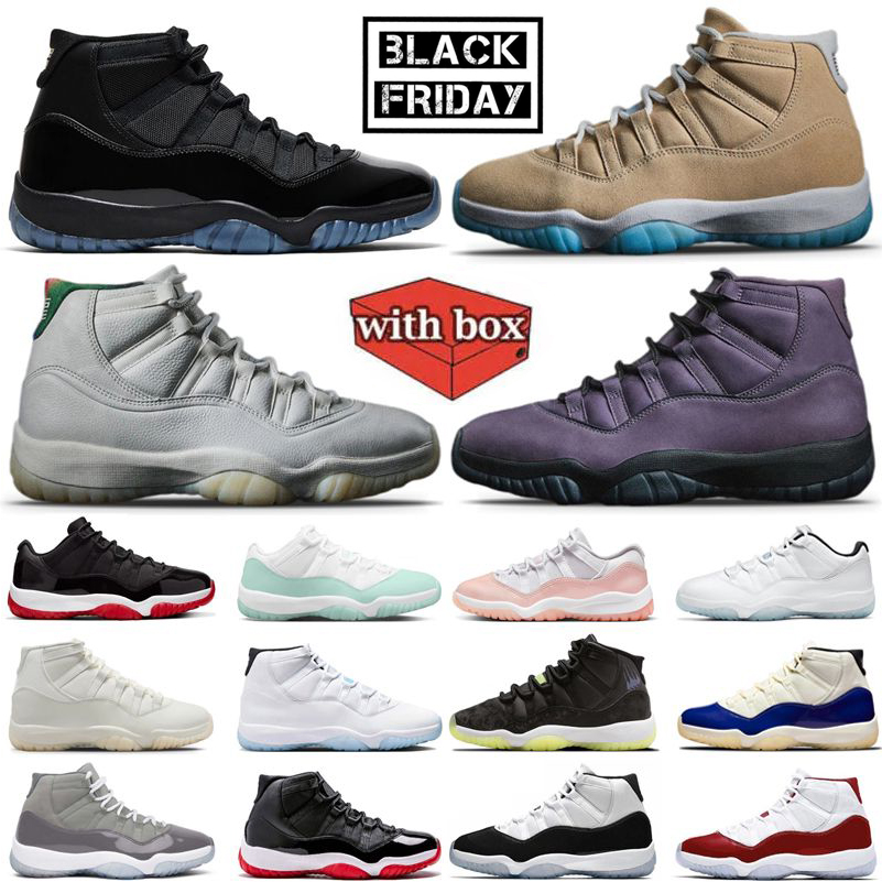 With Box Designer 11 11s Basketball Shoes Gamma Atlanta Houston Mojave Pearl Inner Beast Bred Cool Grey Cherry Cap and Gown Gym Red UNC Men Women trainers Sneakers 36-47