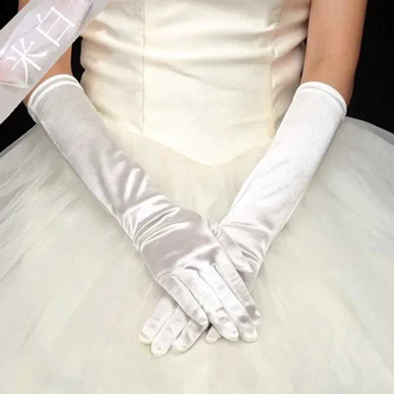 Women Long Smooth Sunscreen Driving Gloves Female Evening Party Formal Prom Sexy Satin Stretch Ceremonial L251110