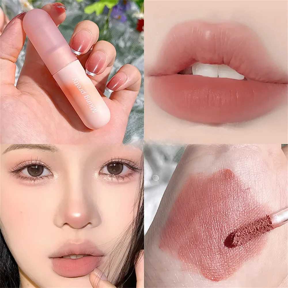 Strawberry Red Sexy Lipstick Velvet Matte Lip Gloss for Women Lasting Non Stick Waterproof Easy To Color Lip Mud Korea MakeupT251110