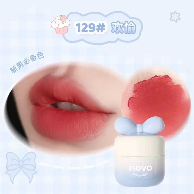 NOVO Lip Clay Waterproof Sweatproof Longlasting Non-sticky Matte Lipstick Plain White Non-fading Lip Gloss Wholesale Makeups HotT251110