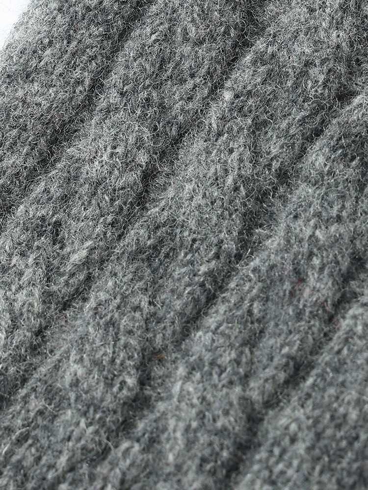 Pure Wool Knit Mittens Autumn Winter Fingerless Gloves Cable Seamless Comfy Warm 100 Wool Thumb Hole Mitts Unisex L251110