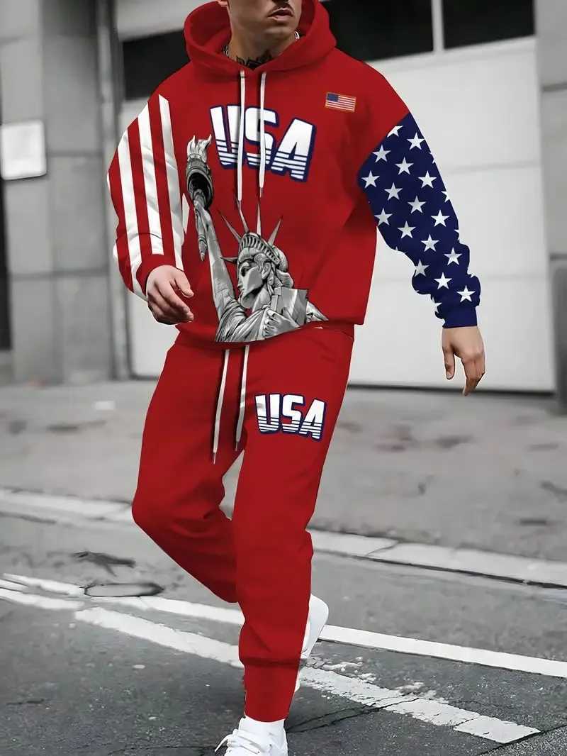 The new mens hoodie set for Spring and Autumn 2025 features a casual fashionable and comfortable 3D letter pattern print W251110