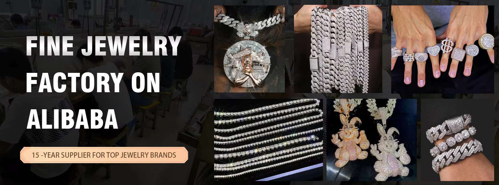 2024 New Hot Selling High Quality Hip Hop Moissanite Jewelry Heart-shape Necklace VVS Moissanite Cuban Chain Necklace