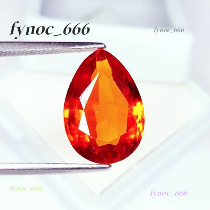 Natural Cut Orange Pear Shape Synthetic Corundum Pass Test for Inlay Ring Jewelry Material