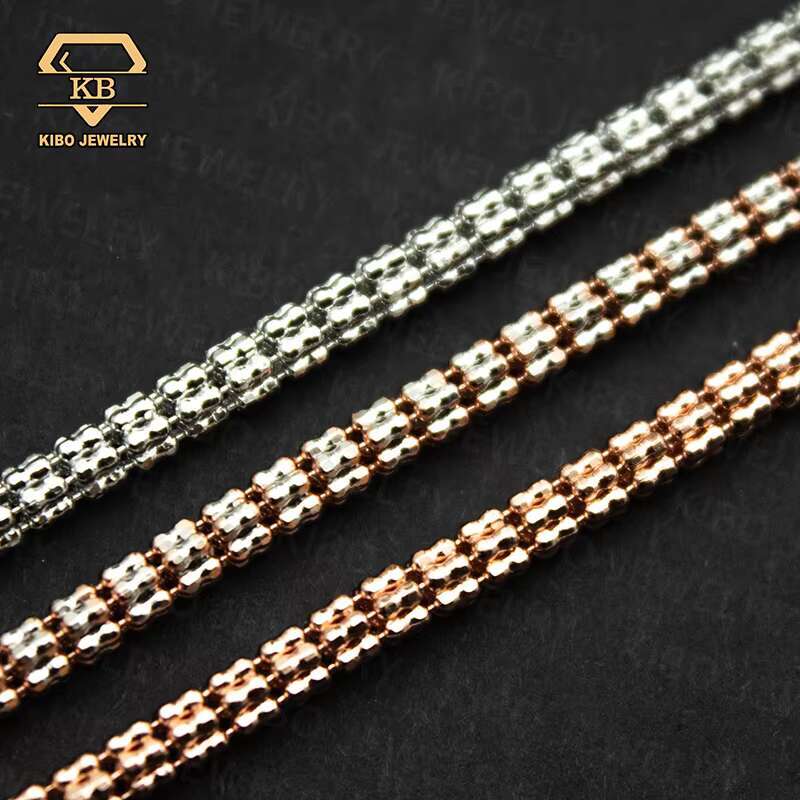 Ice out ordinary ice chain, tennis ball, gold-plated pure sier necklace chain