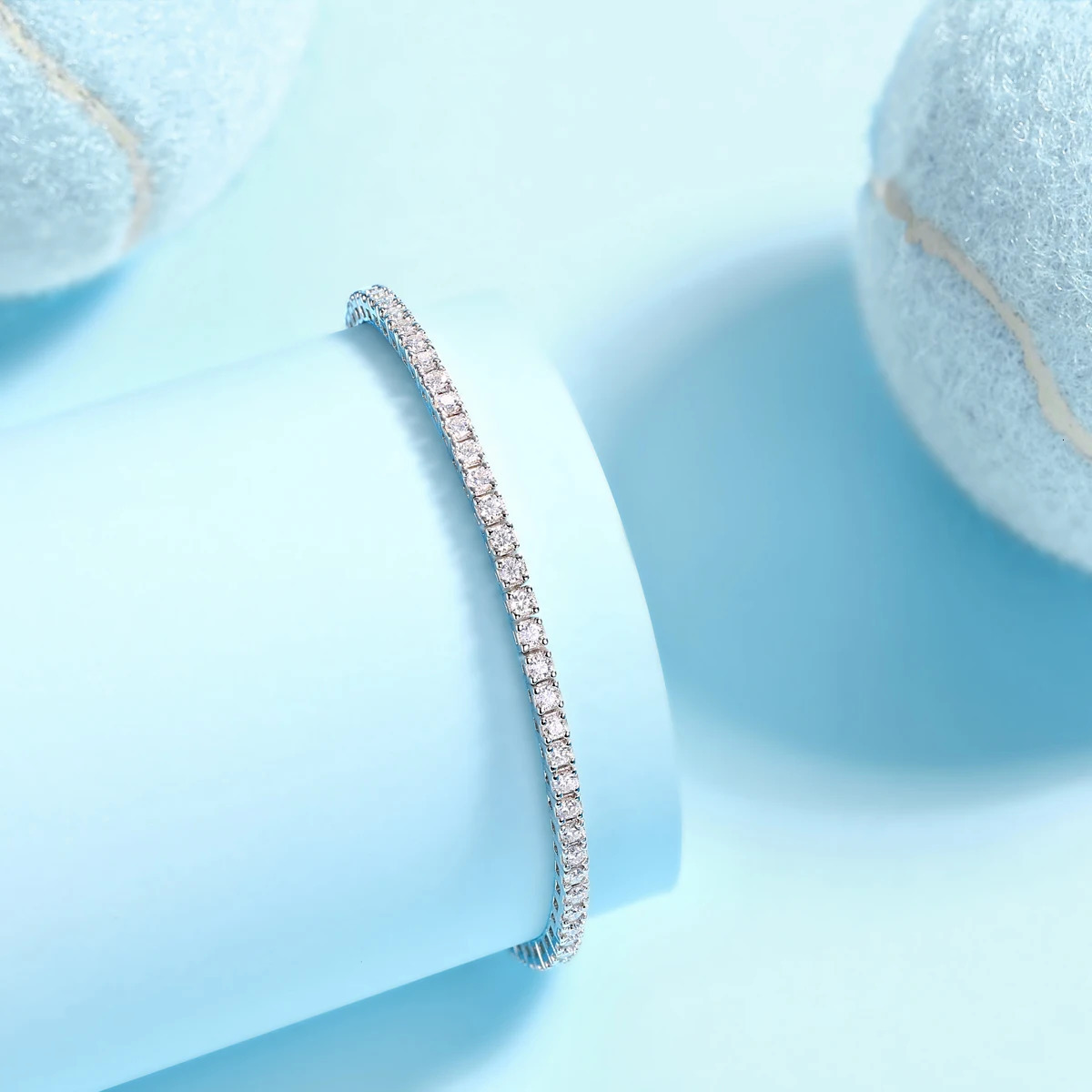 JIUZUAN 2MM S925 Silver Tennis Bracelet Men Ladies Couple Fashion Valentines Day Mothers Day 250408