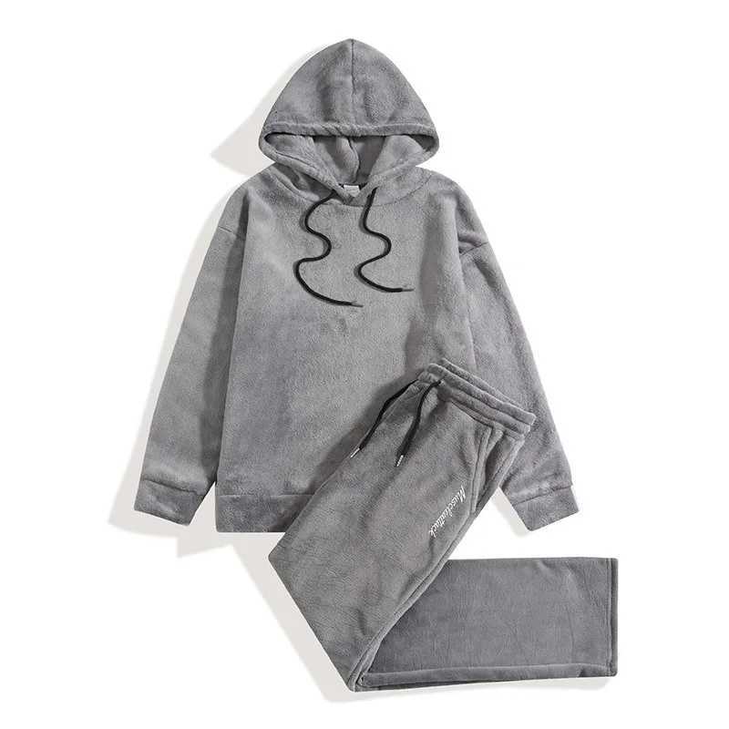 Autumn and Winter Plus Size Mens Clothing Casual Personality Fashion Sweatshirt Jacket Hooded Trousers Suit W251110