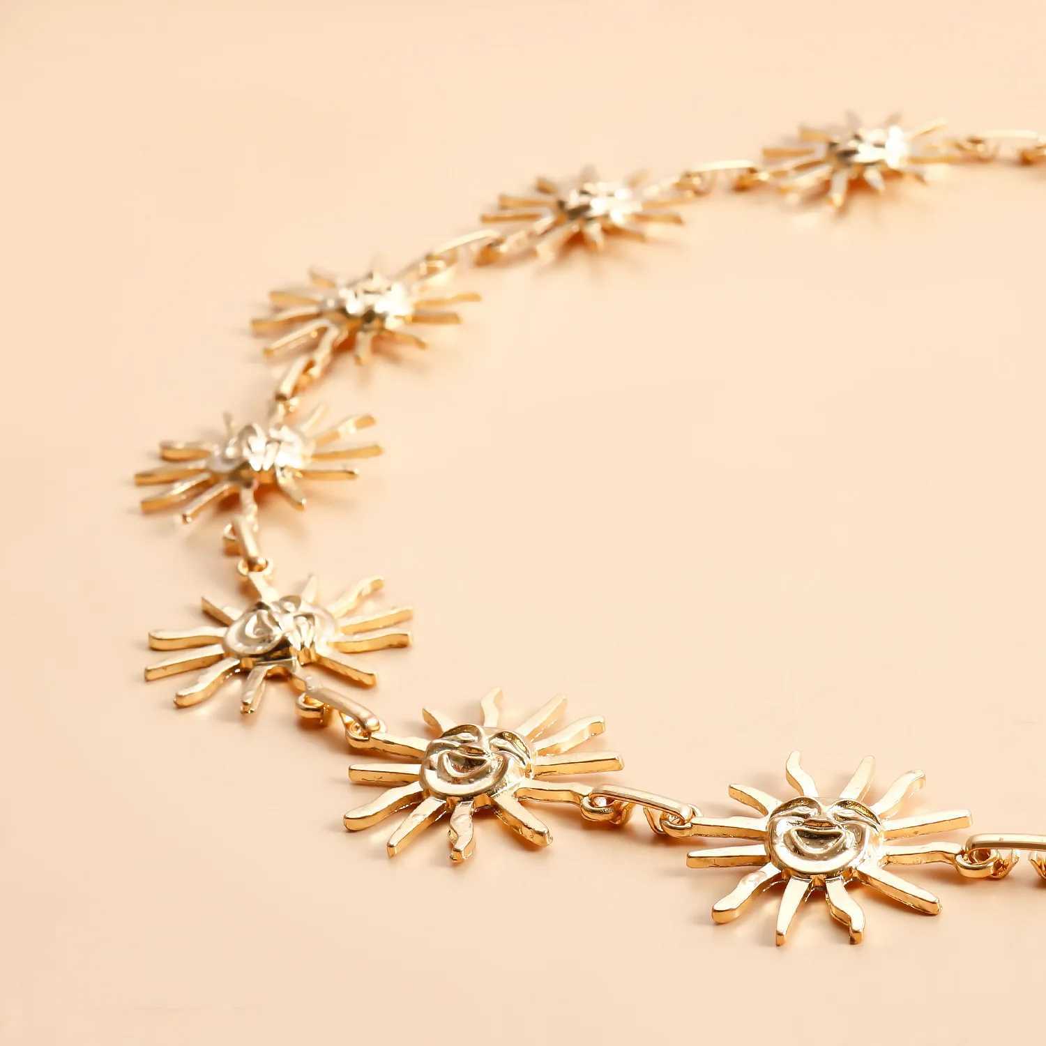 Punk hip-hop style fully matched waist chain sun retro metal wand strap retro dress high waist chain strap X250410
