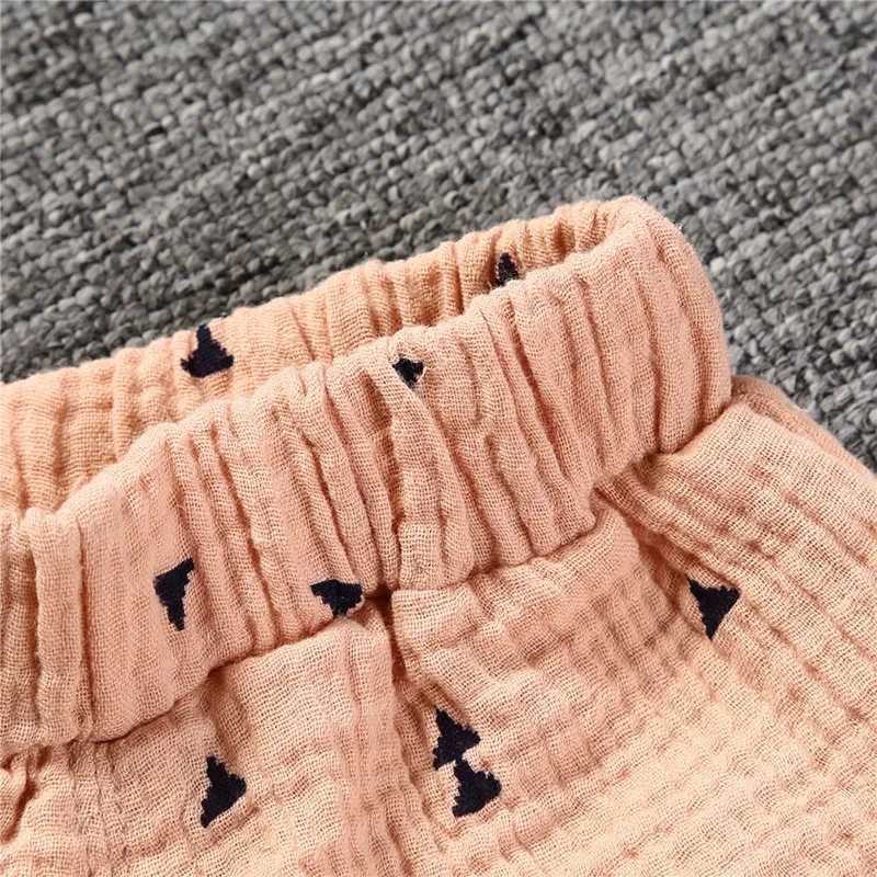Summer baby shorts boys and girls PP pants childrens clothing boys comfortable cotton linen childrens clothing shorts 3M-6Y Z250410