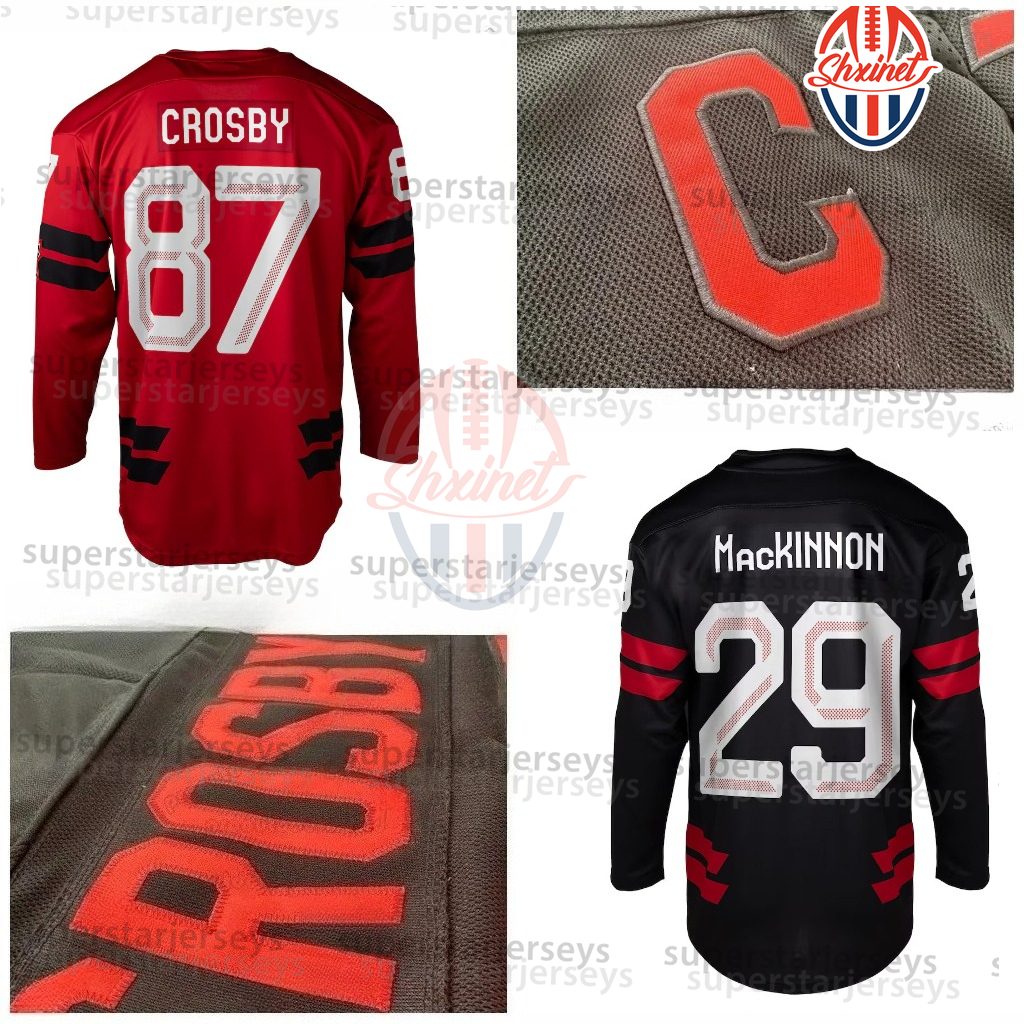 Custom Hockey Jerseys Canada 2026 Olympices Sidney Crosby Cale Makar Mackinnon Stitched Letter Number Design S-XXXL
