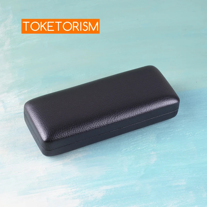 Toketorism waterproof glasses case solid color leather portable hard case for glasses B17 250409
