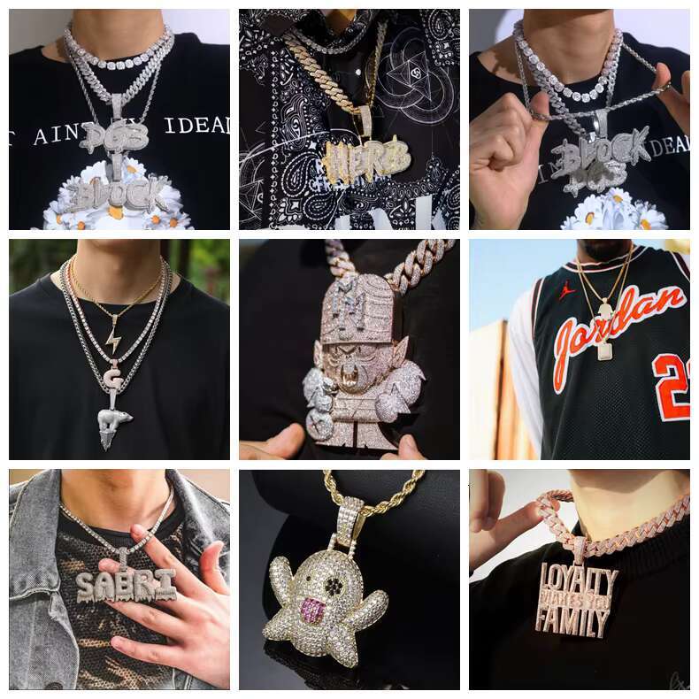 Custom 925 Silver Miami Hip Hop Style Cuban Chain With Prong Set Moissanite VVS Passed Diamond Test 12mm Moissanite Necklace