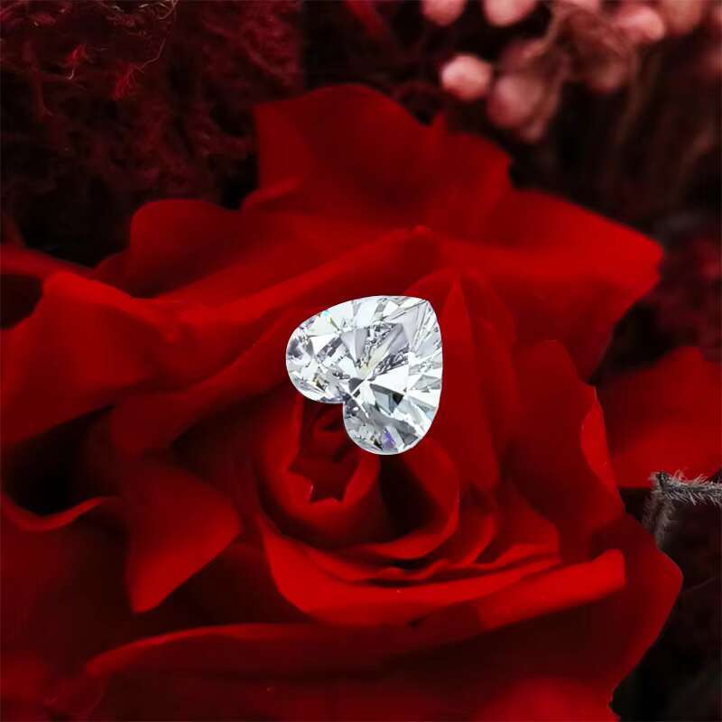 Gorgeous Love Shape Diamond Pendent Heart Cut 1CT 2CT D VVS2 VS1 IGI Diamond Lab Created Stone