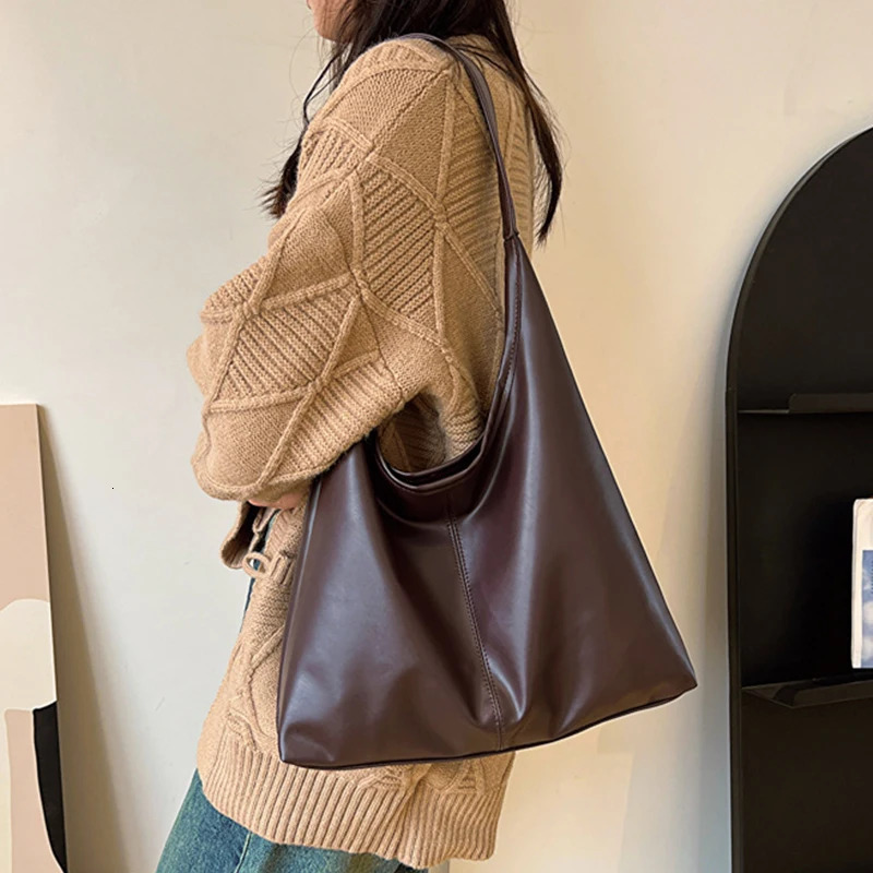Handbag Handheld Single Shoulder Bill of Lading Retro Simple Large 250401