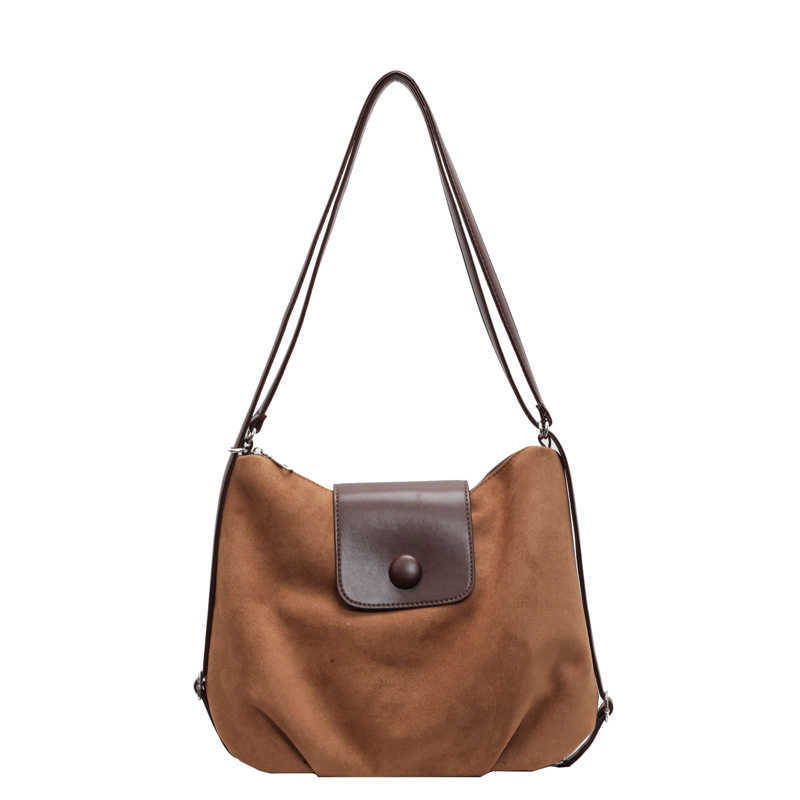 Frosted Large Capacity Backpack Women's Bag New High-end Single Shoulder Bag Versatile Crossbody Tote Bag