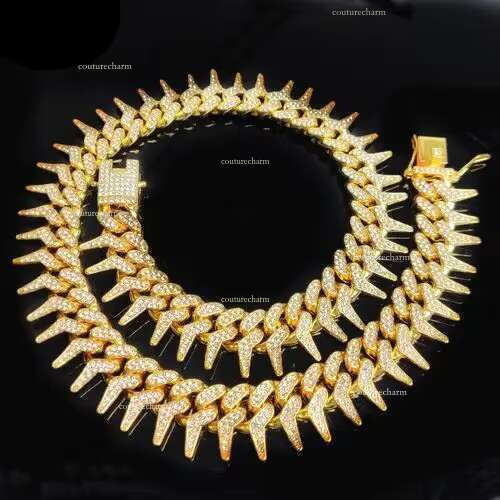 Cuban k Chain Necklace Bracelet Set for Men VVS GRA Moissanite Dia Hip Hop Style Available in Sier Gold