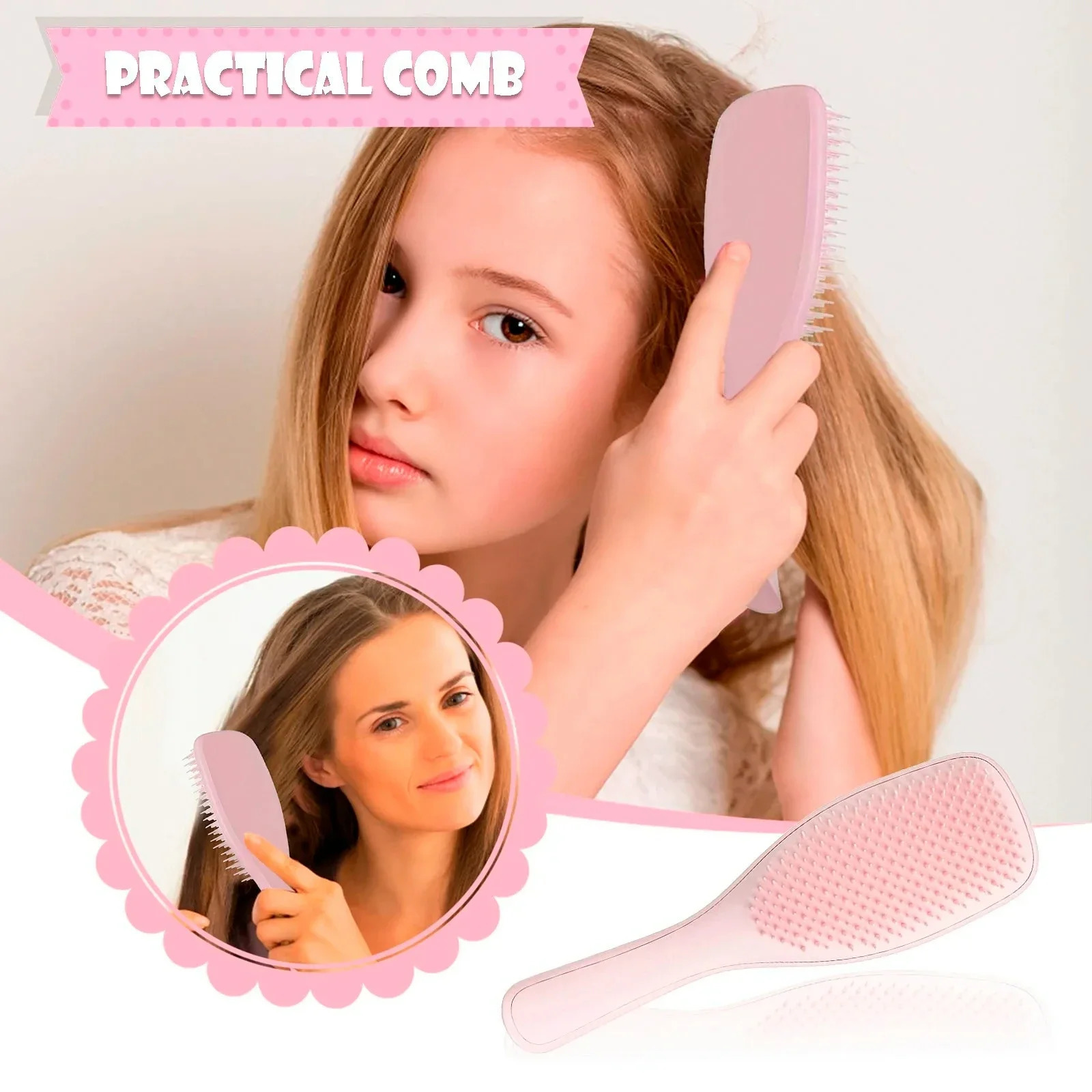 Hair Brush Detangling Brush Scalp Massage Hair Comb Women Detangle Hairbrush for Styling Curly Hairdressing Salon Care Tool 251107