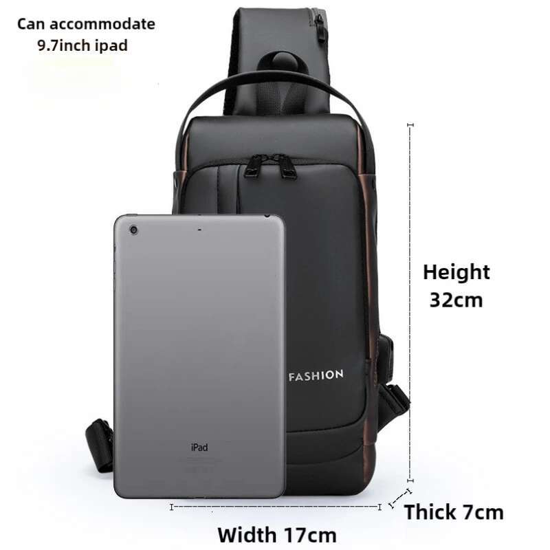 Men Anti Theft Chest Bag Shoulder USB Charging Crossbody Package School Short Trip Messengers Bags Men's Oxford Sg Pack
