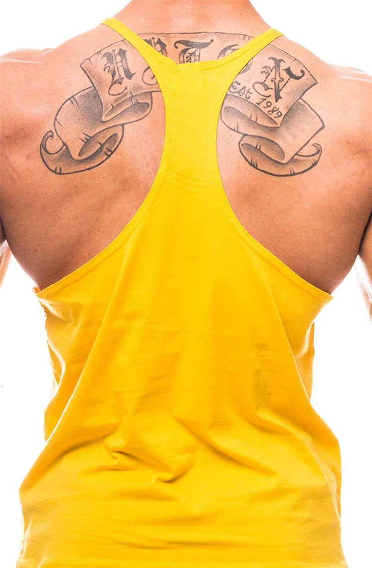 Workout Bodybuilding Sports Gym Back Tank Top Muscle Fashion Sleeveless Shirt Stringer Clothing Singlets Fitness 250409
