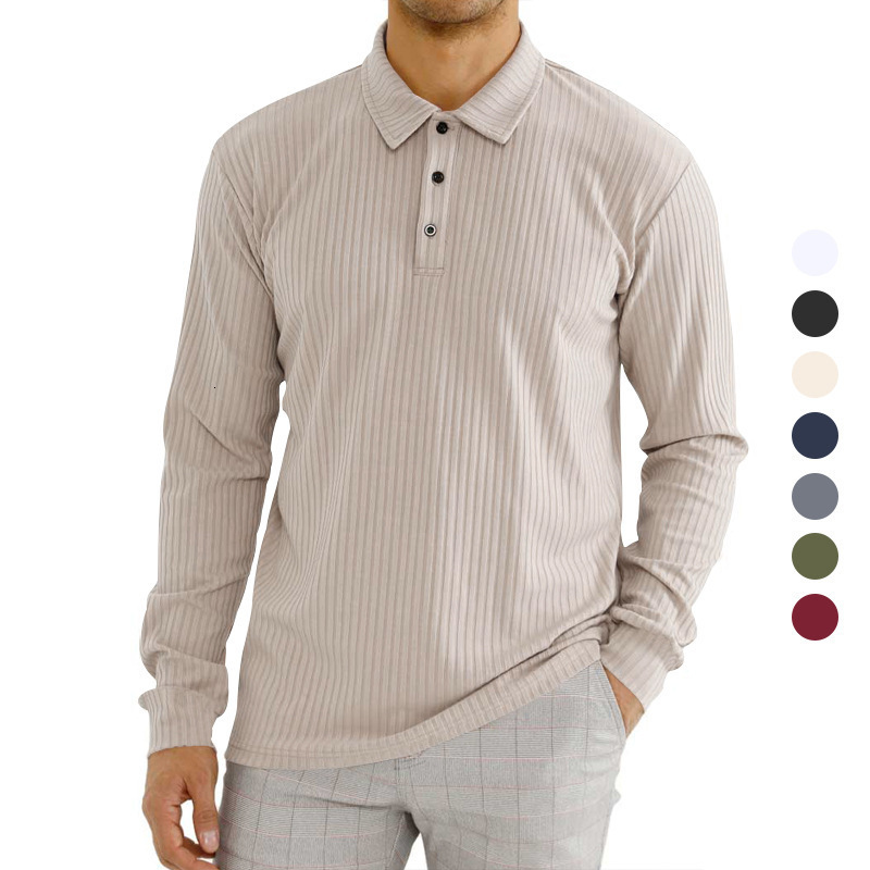 New mens spring and autumn long sleeved mens long sleeved base shirt polo shirt mens