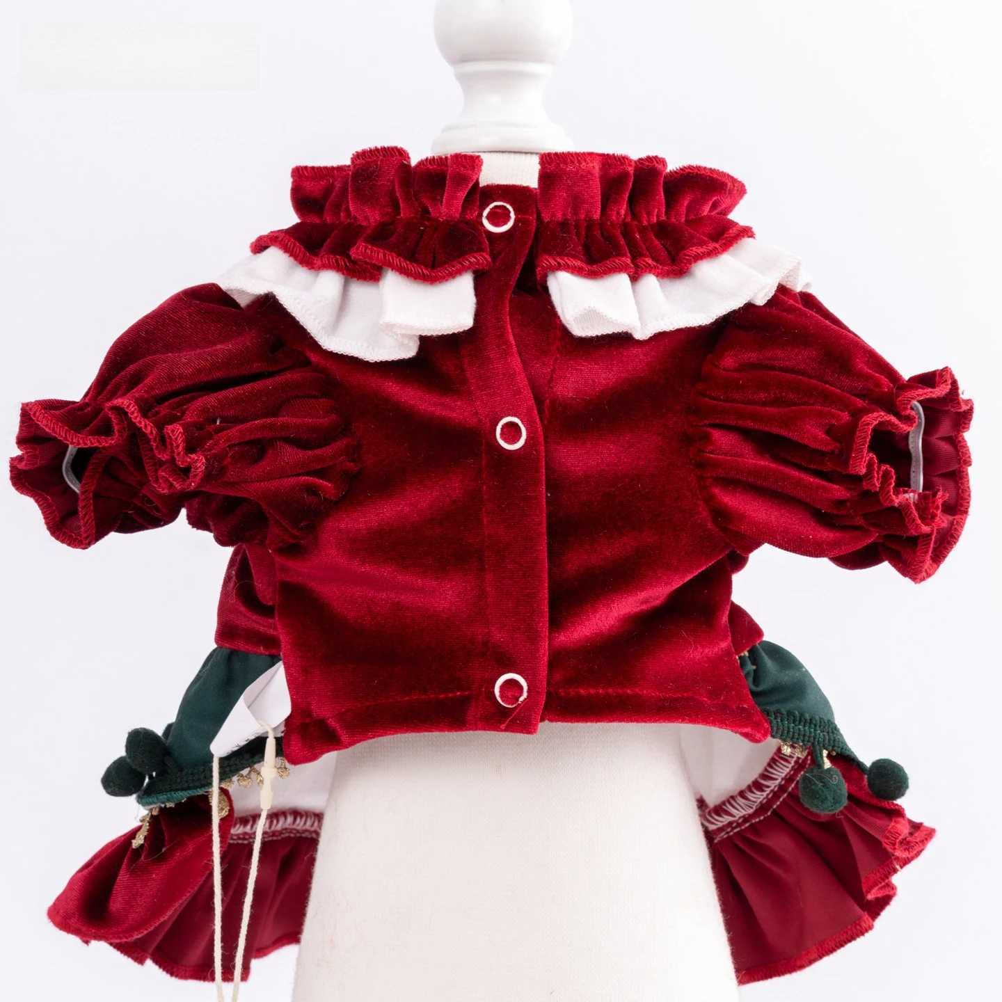 Christmas Dog Dress Winter Pet Clothes Small Dogs Maltese Yorkie Poodle Puppy Outfit Warm Velvet Skirt Cute Pet Costume Apparel J251110