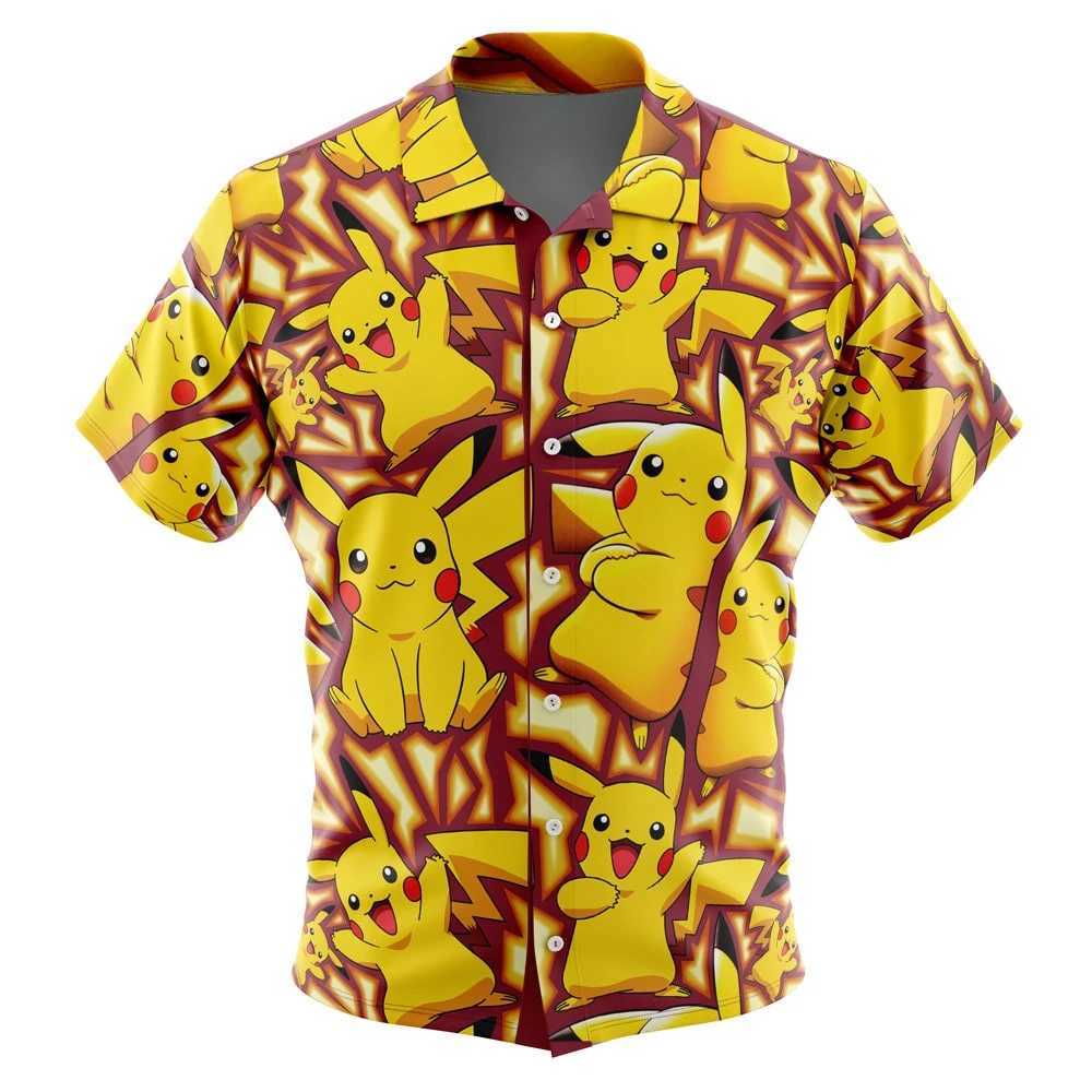 Gojo Satoru Pattern Jujutsu Kaisen Button Up Hawaiian Shirt Fashion Trend Breathable Loose Edition Casual Sports Summer Men X250410