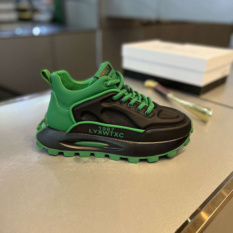 New Thick-Soled Sneakers Chic Spring and Autumn Versatile Comfortable Running Casual Stylish Fashion Trendy Men's Shoes