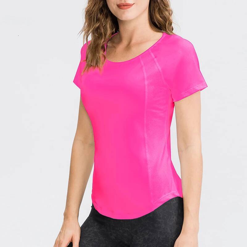 Women Tops Breathable Sport Fitness Workout Running Yoga Top Quick Dry Short Sleeve Gym T Shirt