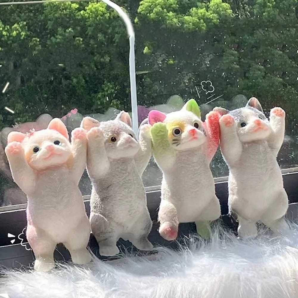 New Arrival Squishy Cute Flocking Cat Stress Relief Toy Extra Large Sensory Fidget Toys for Kids Adults Anxiety Relaxation Squeezing Gifts T250410