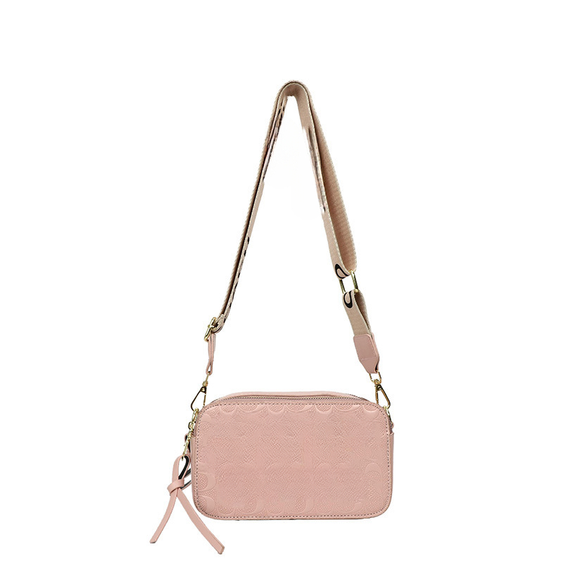 Designer Women's Camera Bag New Fashionable Embossed Letter Slanted Small Square Bag