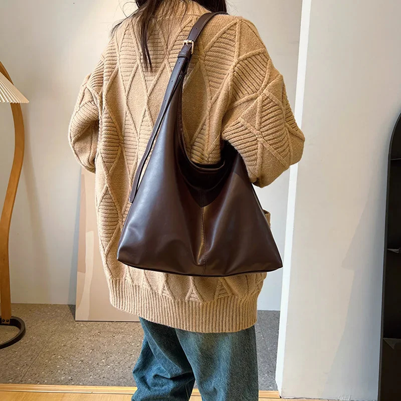 Handbag Handheld Single Shoulder Bill of Lading Retro Simple Large 250401