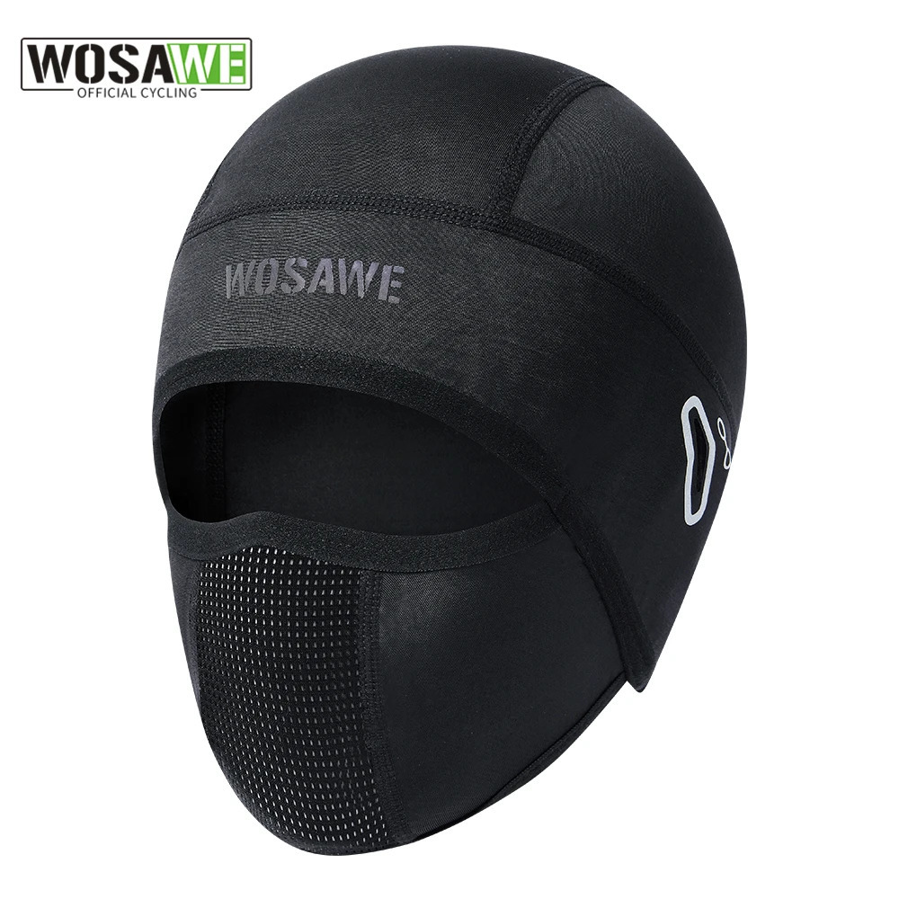 WOSAWE Bicycle Hat with Face Mask Summer Silk Sunshade Mens Womens Balaclava Hiking Motorcycle Bicycle Helmet Windproof Riding Hat 250408